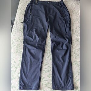 Men’s Outdoor Sports Hiking Cargo Pants Navy XL 34" Waist Zip Pockets